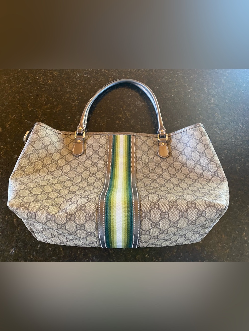 Gucci canvas coated tote